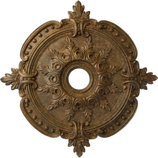 Ekena Millwork Benson Classic Medallion (Canopies up to 6 1/2"), 28 3/8"OD x 3 3/4"ID x 1 5/8"P, Rubbed Bronze CM28BERZS - main
